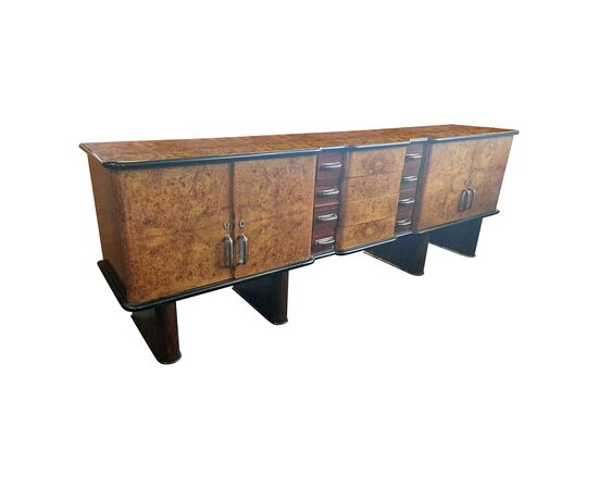 Credenza lunga madia Art Déco. Italia, anni ’30