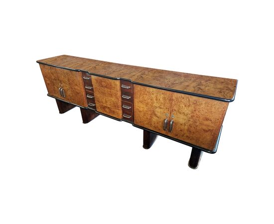 Credenza lunga madia Art Déco. Italia, anni ’30