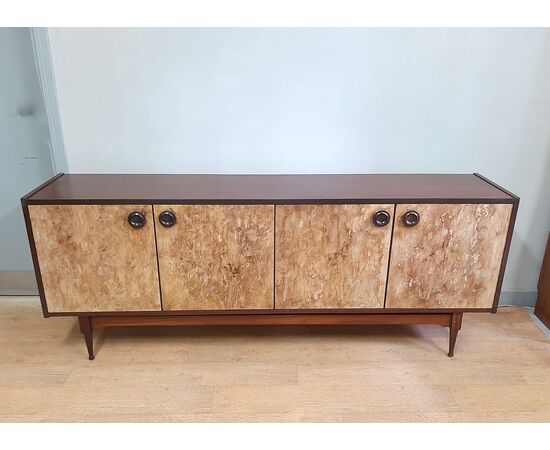 BELLISSIMA CREDENZA SIDEBOARD ANNI '60 STILE NORDICO CON SPORTELLI SIMIL PIETRA