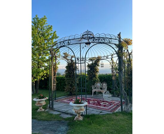 Gazebo ottagonale in ferro pieno