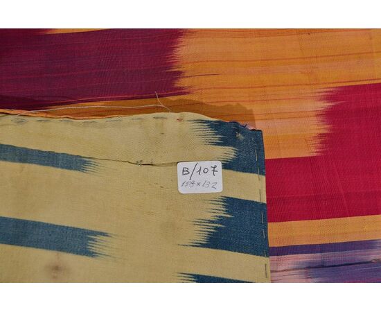 IKAT FERGANA panel in silk and lined with other IKAT     