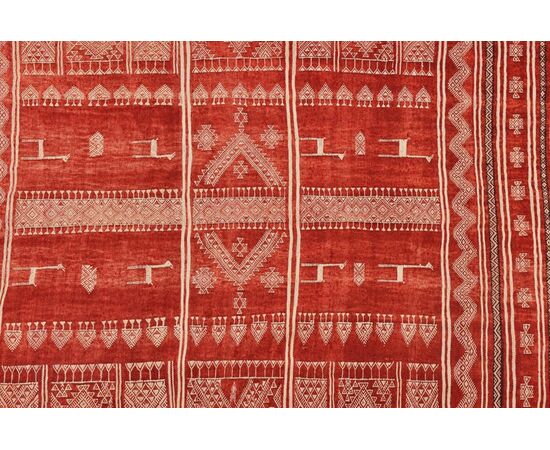 Rare antique Tunisian carpet-fabric     