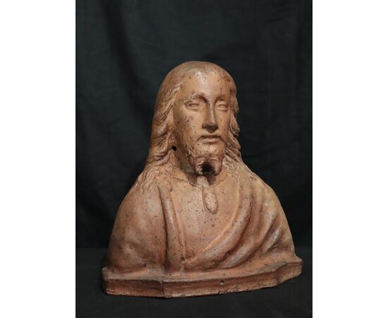 Busto di Cristo in terracotta, Toscana, '500