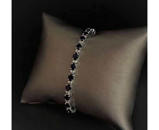 Bracciale  con  Zaffiri   10 ct.  Diamanti  0.50  ct. 