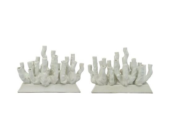 White porcelain in the shape of corals     