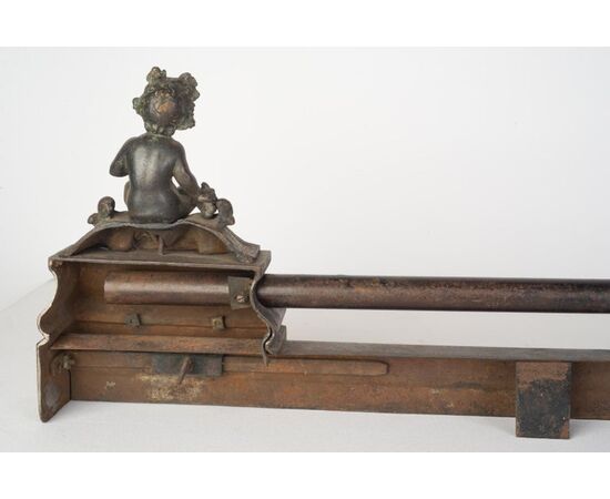 Bronze front panel for fireplace with cherubs - O / 3592     