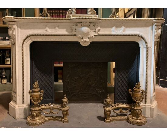 chm425 19th century marble fireplace, meas. max cm 178 xh 112, depth. 43 cm     