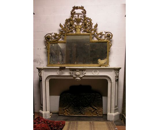 chm425 19th century marble fireplace, meas. max cm 178 xh 112, depth. 43 cm     