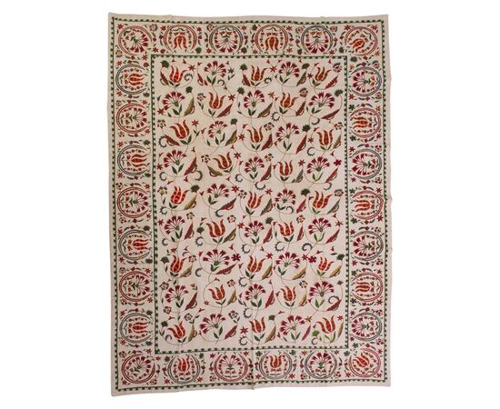 Antique SUSANI fabric from Uzbekistan - B / 1850 -     