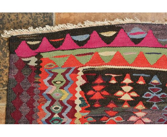 Antica passatoia Kilim KURDESTAN - n.225 -