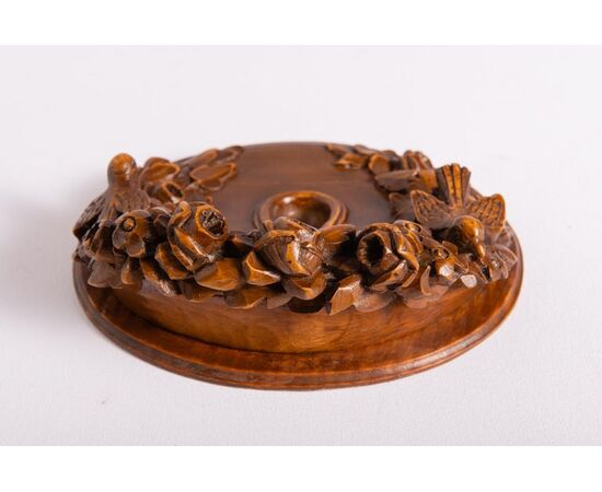 Pipe holder in carved wood - O / 6328 -     