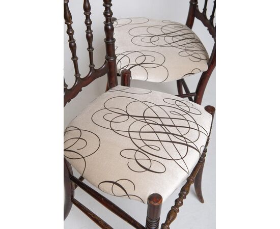 Pair of Chiavarine upholstered chairs - M / 1978 -     