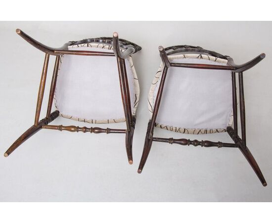 Pair of Chiavarine upholstered chairs - M / 1978 -     