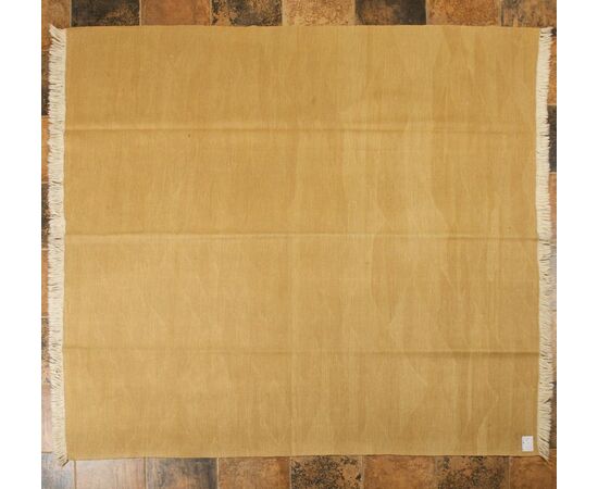 Kilim square carpet ZAGROS camel color - ref. no. 806 -     