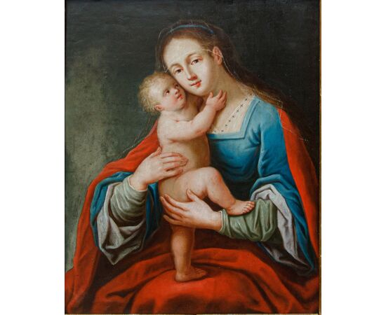 Scuola di Anversa, XVII secolo  Madonna con bambino