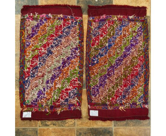 Pair of small Turkish YASTIK - n. 170 and 171 -     