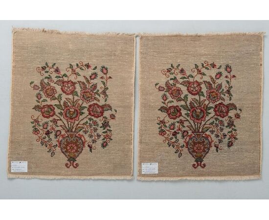 Pair of small TABRIZ rugs - n. 527 and 528 -     