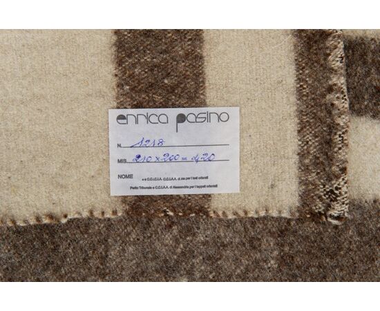 Kilim quadrato nei colori naturali della lana - n. 1218 -