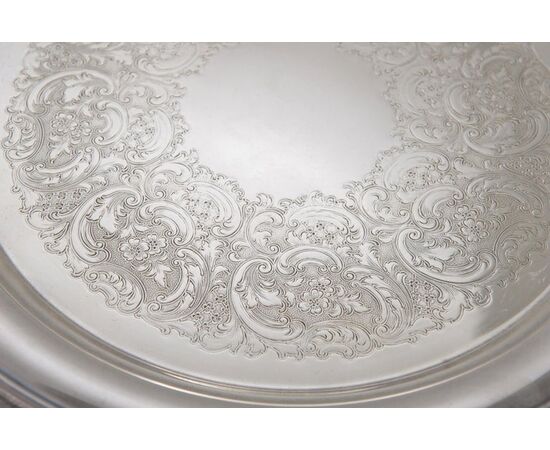 Vassoio tondo in silver plate firmato GORHAM - O/3505 -