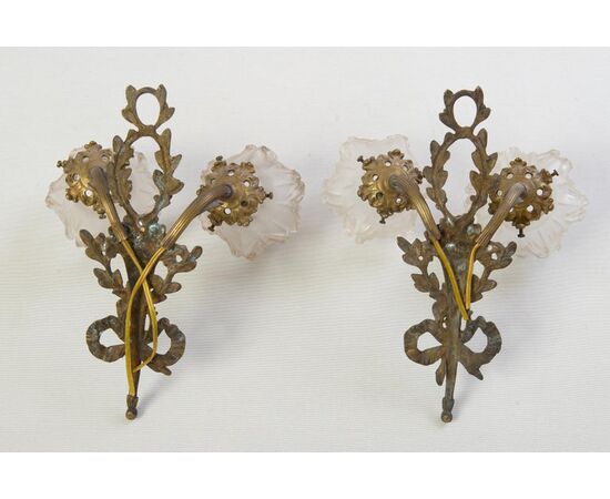 Coppia di "appliques" in bronzo  - O/3746 -