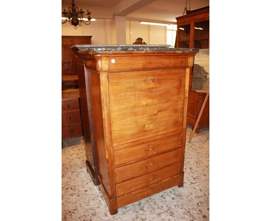 Secretaire Francese del 1800 Stile Impero con Filetto di intarsio