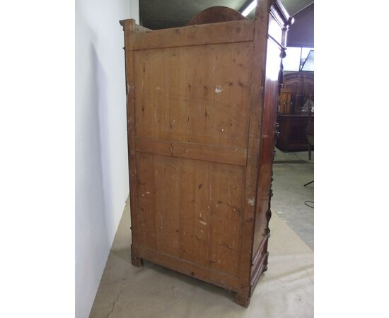 ARMADIO IN MOGANO A UNA PORTA CON SPECCHIO EPOCA 800  cm L110 xP48xH207