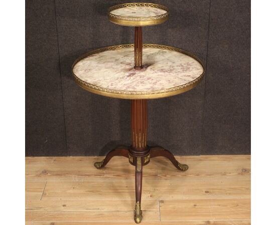 French side table with two shelves in wood from the 20th century