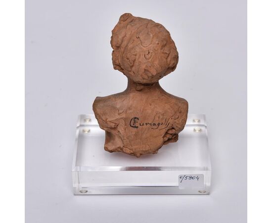 Piccolo busto femminile in terracotta - O/5804 -