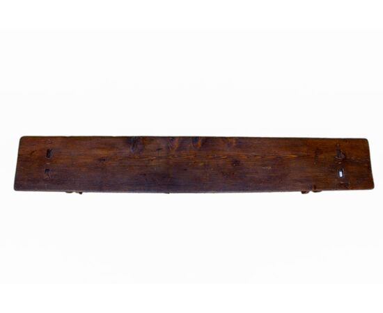 Antica semplice panca in legno lombarda - M/865 -