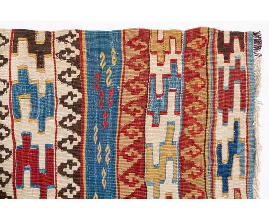 Passatoia  antica Kilim VEFA policroma -  n. 1237 -