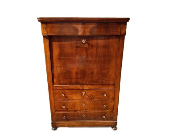 Secretaire francese in stile impero del 1800 in noce