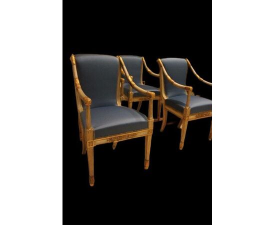 Four Neapolitan armchairs     