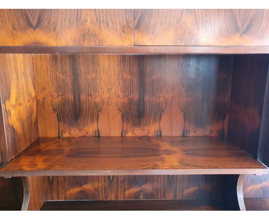 60s WALL BOOKCASE IN BRAZIL ROSEWOOD MODERN VINTAGE DESIGN     