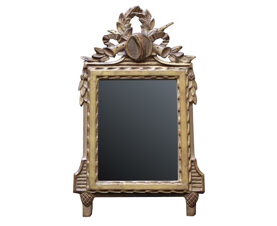 Set of three 18th century mirrors in gilded wood     