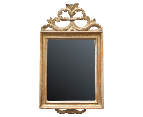 Set of three 18th century mirrors in gilded wood     