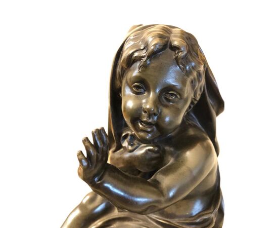 COPPIA DI SCULTURE IN BRONZO