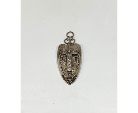 African Silver Masks, 1970s, Set of 6