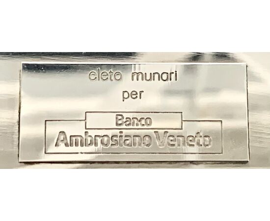 Cleto Munari for Banco Ambrosiano Veneto Vassoio, 1980s