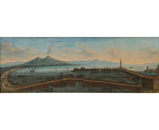 Tommaso Ruiz (attivo tra il 1710-1750), Veduta del porto di Napoli 