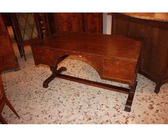 Scrivania Stile Direttorio Francese del 1800 In Legno di Mogano