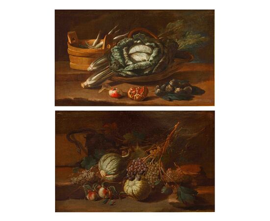 Nicola Levoli (Rimini, 1728 – 1801), Coppia di nature morte