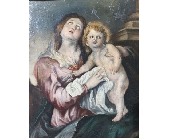 Madonna con il Bambino, ambito di Antoon Van Dyck