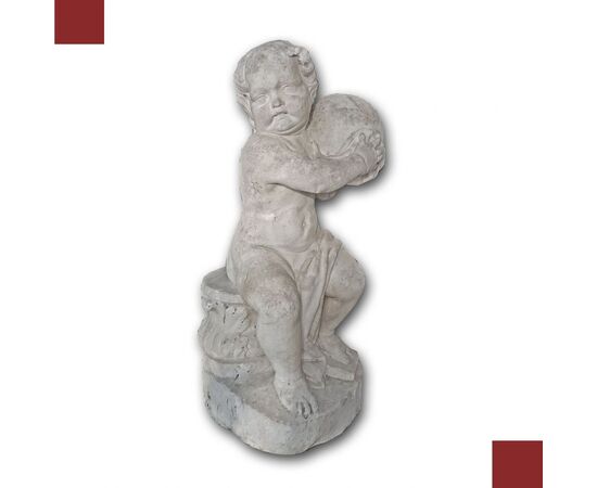 SCULTURA MARMOREA ERCOLE BAMBINO XVI SECOLO