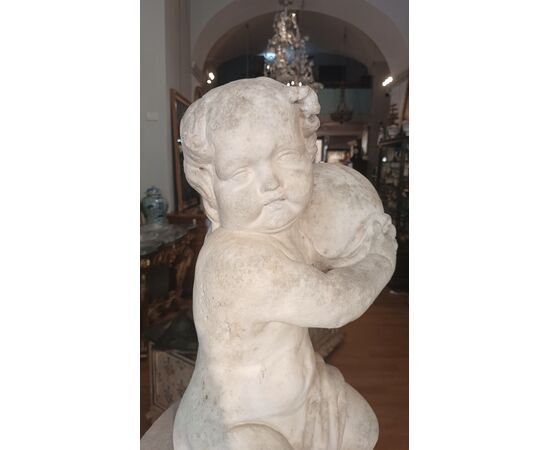 SCULTURA MARMOREA ERCOLE BAMBINO XVI SECOLO