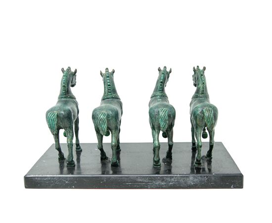 Bronzo, XIX secolo, Quadriga con i cavalli di San Marco