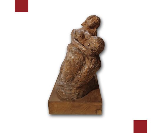 SCULTURA “L’ABBRACCIO D’AMORE” ANNI 60 XX SECOLO 