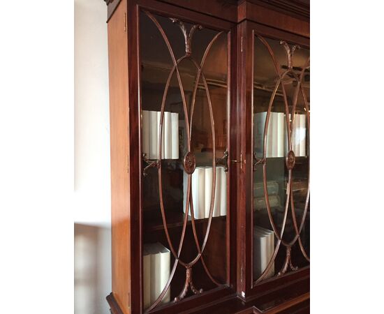 Grande libreria bookcase Inglese stile Regency del 1800 in mogano