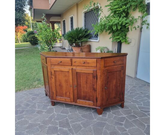 Credenza Scantonata del 1800 Veneta in Ciliegio