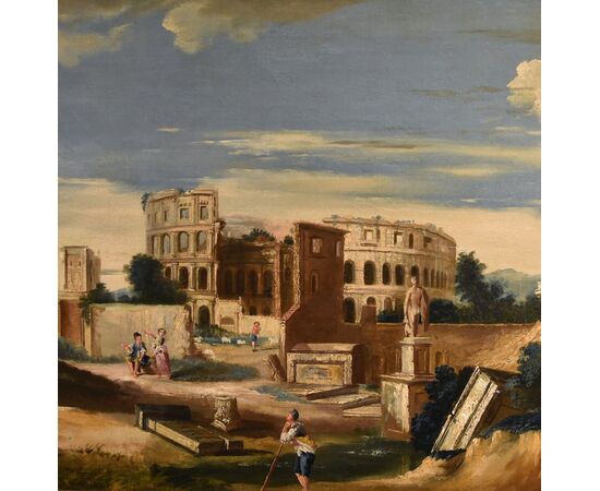 Capriccio architettonico con antiche rovine classiche, Jacopo Fabris (Venezia, 1689 - 1761)