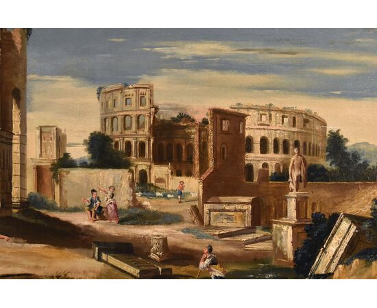 Capriccio architettonico con antiche rovine classiche, Jacopo Fabris (Venezia, 1689 - 1761)